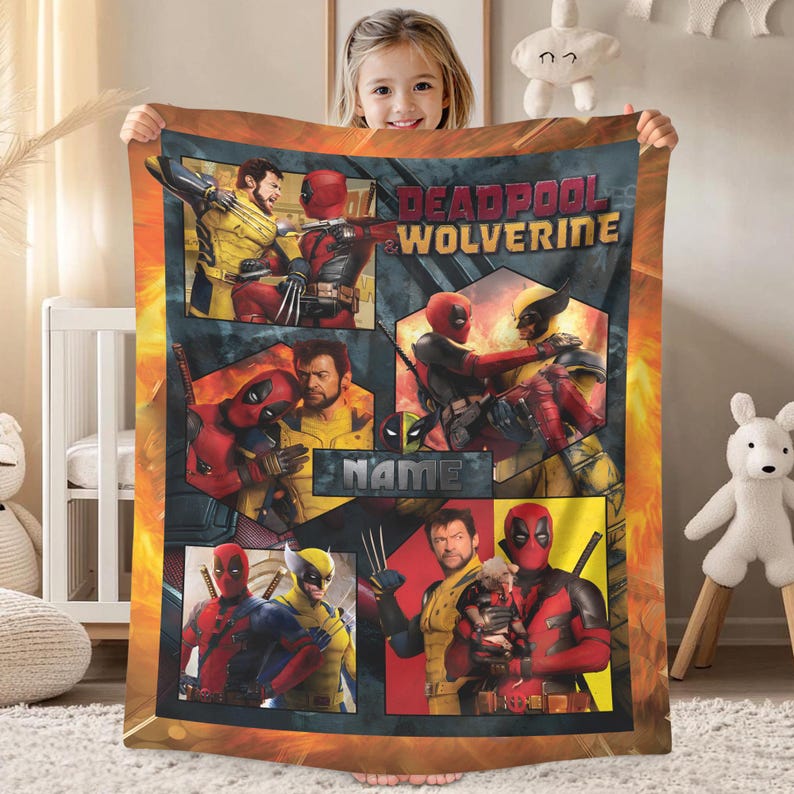 Deadpool And Wolverine Blanket, Deadpool Wolverine Blanket, Deadpool Avengers Superhero Throw Blanket for Bed Couch Sofa image 7