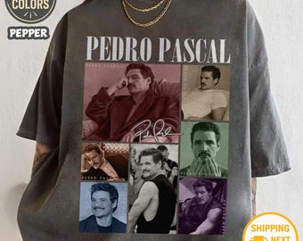 Comfort Color Pedro Pascal Shirt, Vintage Pedro Pascal Photo Tee, Pedro Pascal 90s Merch, Gift For Him, Gift For Her, Movie Comfort Tee