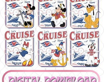 Personalized Disneyland Cruise Line PNG, Mickey And Friends Cruise Png, Let's Cruise Png, Wish Dream Magic Wonder Fantasy Digital Download