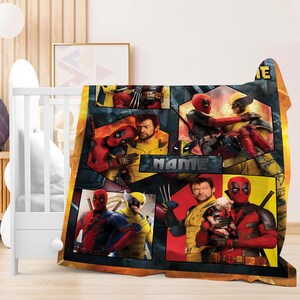 Deadpool And Wolverine Blanket, Deadpool Wolverine Blanket, Deadpool Avengers Superhero Throw Blanket for Bed Couch Sofa image 4