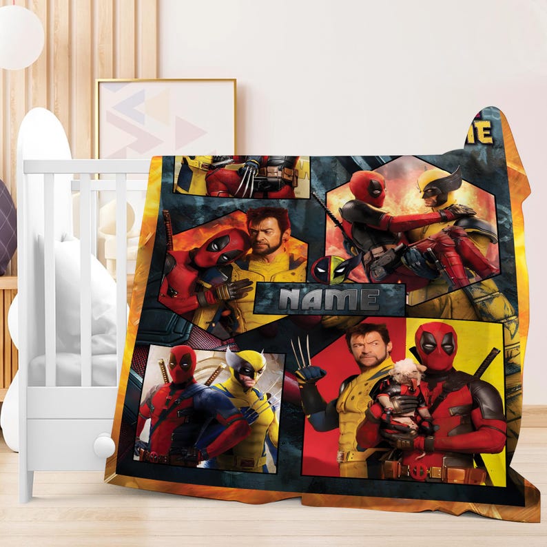 Deadpool And Wolverine Blanket, Deadpool Wolverine Blanket, Deadpool Avengers Superhero Throw Blanket for Bed Couch Sofa image 4