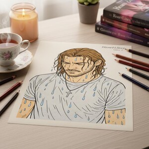 Målarbok för vuxna: Mörk romans PDF | Målarbok för pojkar | Direkt nedladdning | HeartLines volym 2 | Läspresent bild 4
