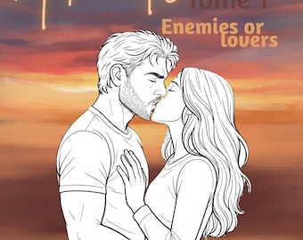 Kit di base per colorare a tema dark romance: 5 illustrazioni stampabili | Collezione Heartlines | PDF immediato
