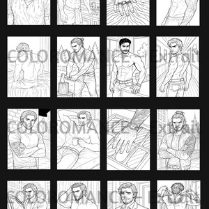 Målarbok för vuxna: Mörk romans PDF | Målarbok för pojkar | Direkt nedladdning | HeartLines volym 2 | Läspresent bild 2