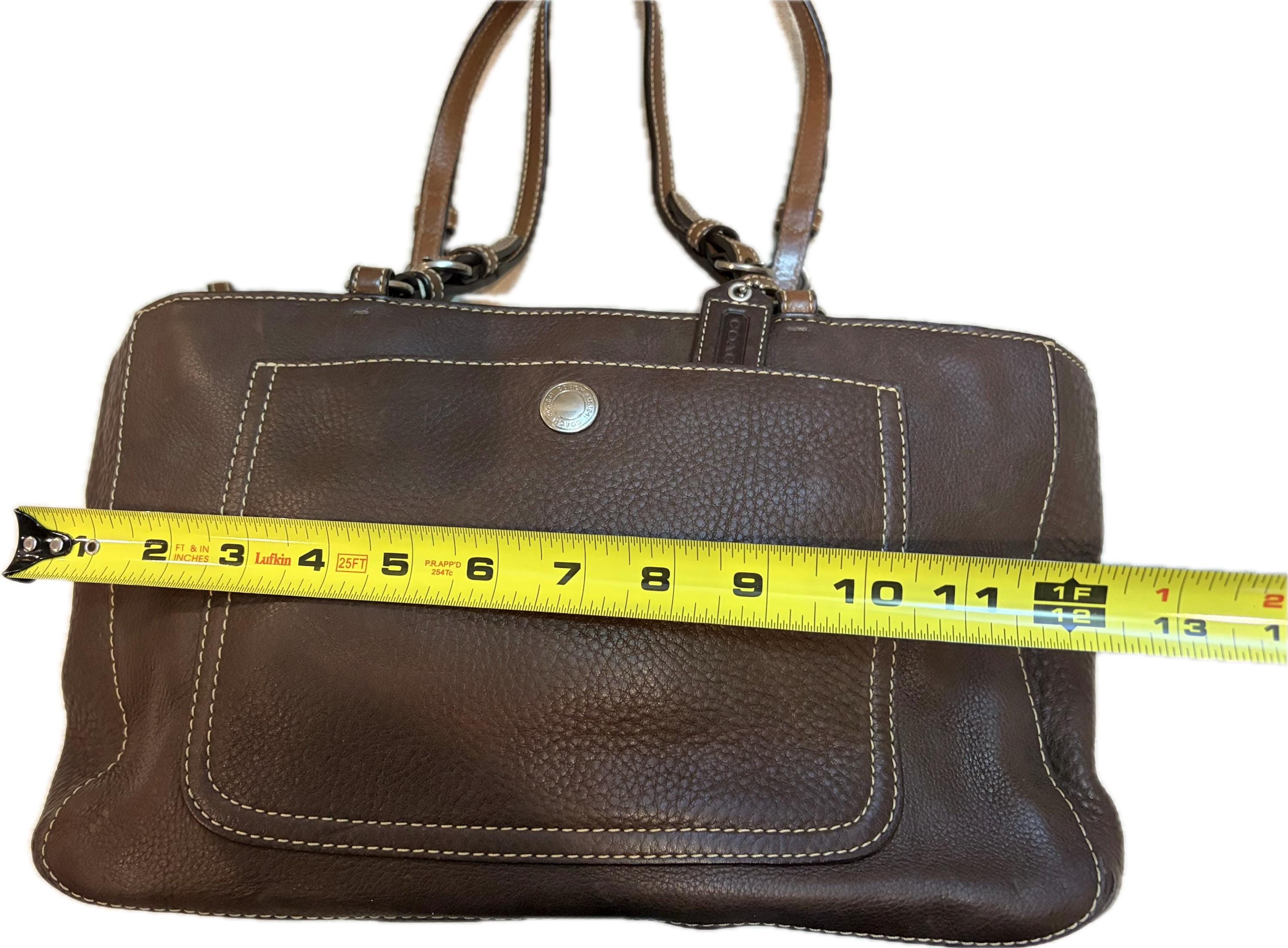 Vintage COACH Chelsea Brown Pebbled Leather Tote Bag (K0751-F10892