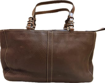 Vintage COACH Chelsea Brown Pebbled Leather Tote Bag (K0751-F10892