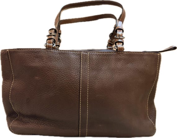 Vintage COACH Chelsea Brown Pebbled Leather Tote Bag (K0751-F10892