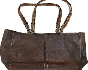 Vintage COACH Chelsea Brown Pebbled Leather Tote Bag (K0751-F10892