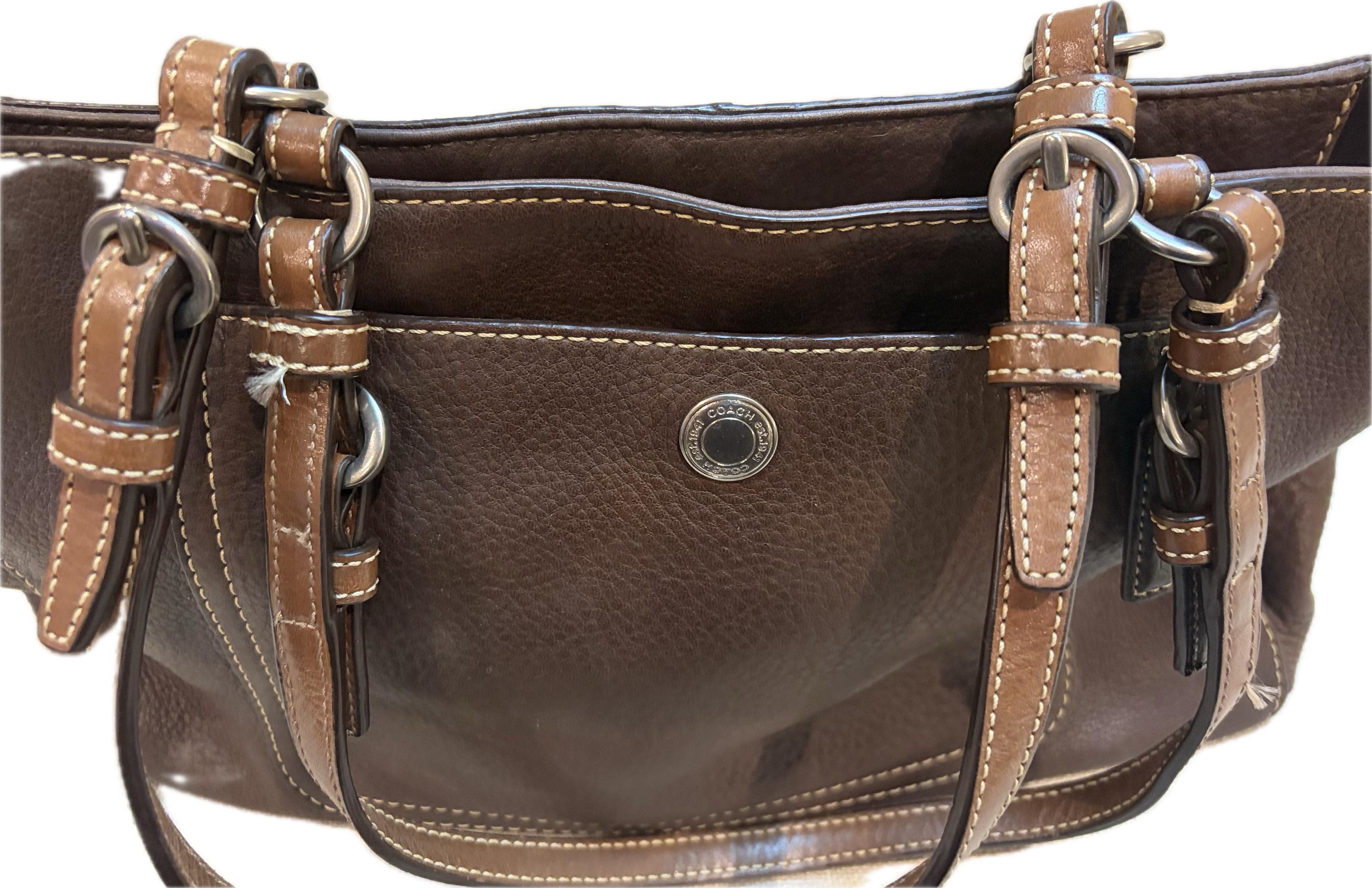 Vintage COACH Chelsea Brown Pebbled Leather Tote Bag (K0751-F10892