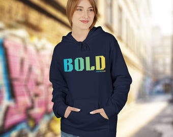 Bold Big Quote Hoodie | Unisex Streetwear Pullover Minimalist Text Statement Hoodie Colorful Retro Graphic Pullover Everyday Sweatshirt