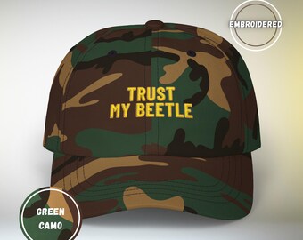 Trust My Beetle Dad Cap Embroidered Hat | Funny Minimal Quote Streetwear Baseball Cap Unisex