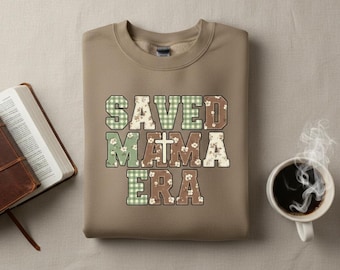 Opgeslagen Mama Era PNG – shirtontwerp christelijke moeder – patchwork Faith-sublimatiebestand – commercieel gebruik