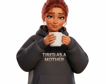 Moe als een moeder, png PNGEgg | Grappig moedersublimatieontwerp | Trendy mama-shirt met print | Direct downloaden