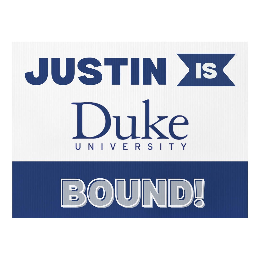 Personalized Duke University Yard Sign - Etsy