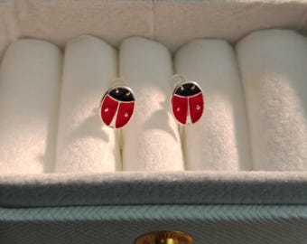 Ladybug Clip-On Earrings for Kids - No Piercing Children’s Ear Clips-ohrclips kinder