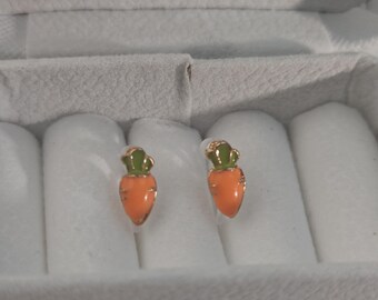 Orecchini a carota per amanti dei coniglietti /Orecchini per ragazze/orecchini indolori/orecchini di compleanno