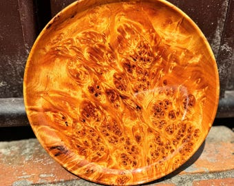 Wooden Burl Plate – Special Translucent – A Feng Shui Collectible Gift for Luck and Prosperity