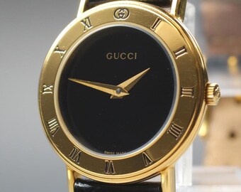 GUCCI 6500L Black Gold Dial Quartz Ladies Vintage Watch Working GUCCI 6500L Black Gold Dial Quartz Ladies | Mercari main image 3