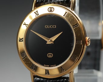 Vintage GUCCI 3900L Gold-tone Watch – Swiss Quartz – Retro