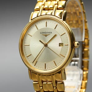 LONGINES Grand Classic Vintage Men's Watch Quartz Date L4.720.2 33mm Near Mint