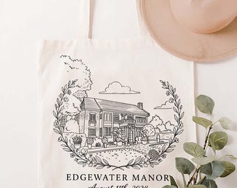 Personalized Canvas Tote Bag, Wedding Welcome Bag, Custom Company Logo Tote, Event Keepsake Bag, Wedding Favor Tote