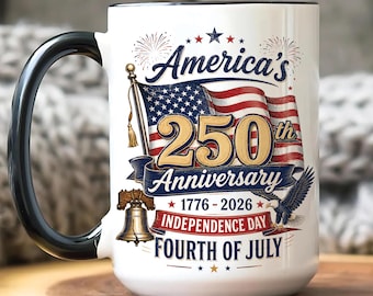 Taza del 250 aniversario de Estados Unidos, taza de café del semiquincenio 1776-2026, taza de café con la campana de la libertad patriótica, regalo del Día de la Independencia
