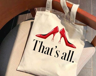 Borsa tote That’s All, borsa tote in tela estetica Fashion Boss, borsa con citazione minimalista, borsa tote trendy e chic, regalo per lei, borsa tote per tutti i giorni