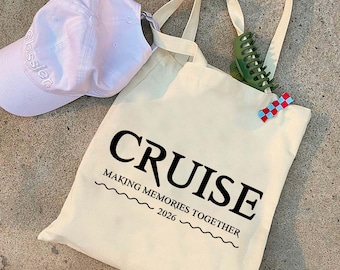 Personalized Family Cruise Tote Bag Making Memories Together, Personalized Vacation Tote, Travel Gift Tote, Beach Trip Bag