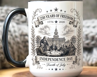 America 250th Anniversary Mug, 1776-2026 Patriotic Gift, Independence Day Coffee Cup, Vintage USA Mug