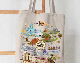 Bolso de mano del lugar más feliz, bolso de playa, bolso de verano, bolso de mano de Walt Disney World, bolso de mano de Epcot, bolso de mano para viaje a Disney, bolso de mano de Universal Studios