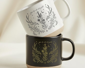 Taza "No te rindas", taza de cerámica "Trono de Cristal", taza TOG, regalo literario para lectores, impresión de Aelin Galathynius, taza de fantasía para lectores