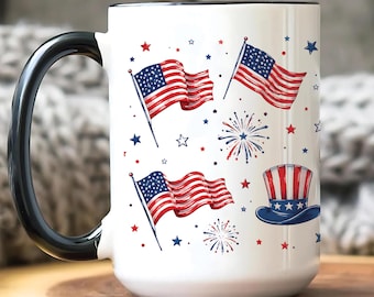 Taza de café del 4 de julio, Taza con el lema "E Pluribus Unum" (Orgullo estadounidense), Taza patriótica para bebidas calientes, Regalo del 4 de julio