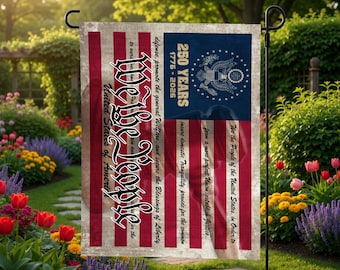 We The People 250Th Anniversary Flag, 250 Years Of Freedom Flag, USA Independence Day Decor, Fourth Of July Gift