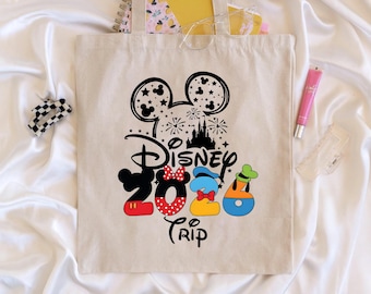 Bolso de viaje Disney personalizado – Bolso de viaje de vacaciones de Mickey Mouse, regalo navideño familiar Disney personalizado, bolso con temática de Mickey y Minnie.