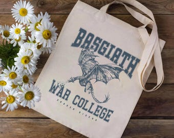 Bolso de mano Basgiath War College, bolso de lona de fantasía Dragon Rider, regalo para lectores de Romantasy, bolso de mano para el día a día de los amantes de los libros.
