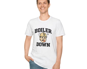 Purdue Basketball Football Shirt, Boiler Down Funny Rival Tee, Black Gold College Fan Gift, Game Day T-Shirt