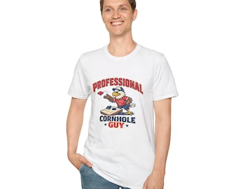 Professional Cornhole Guy Shirt, Funny 4th of July Backyard Games T-Shirt, Patriotic Dad Tee