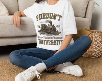 Purdue Basketball Football Shirt, Purdont Never Champions Tee, Funny College Rival Gift, Black Gold Game Day T-Shirt