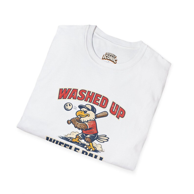 Washed Up Wiffle Ball Legend Shirt, Funny 4th of July Baseball T-Shirt, Patriotic Dad Tee image 6