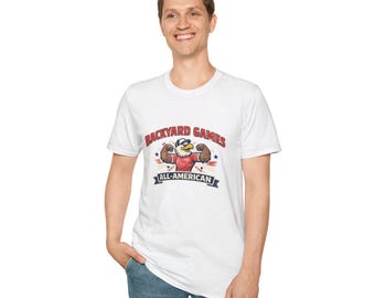 Backyard Games All-American Shirt, Funny 4th of July T-Shirt, Patriotic Dad Games Tee