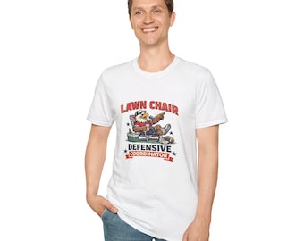 Lawn Chair Defensive Coordinator Shirt, Funny 4th of July Football Dad T-Shirt, Patriotic Tee