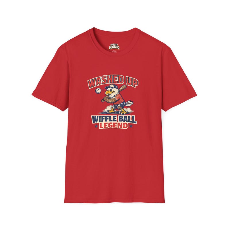 Washed Up Wiffle Ball Legend Shirt, Funny 4th of July Baseball T-Shirt, Patriotic Dad Tee image 12
