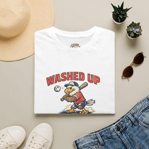 Washed Up Wiffle Ball Legend Shirt, Funny 4th of July Baseball T-Shirt, Patriotic Dad Tee image 4