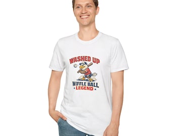 Washed Up Wiffle Ball Legend Shirt, Funny 4th of July Baseball T-Shirt, Patriotic Dad Tee