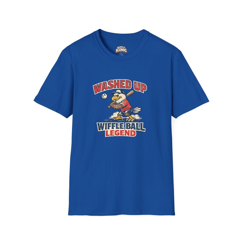 Washed Up Wiffle Ball Legend Shirt, Funny 4th of July Baseball T-Shirt, Patriotic Dad Tee image 10