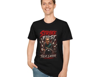 Pete Weber Bowling Shirt, Strike First Talk Later Tee, Funny Bowler Gift, Badass Bowling T-Shirt