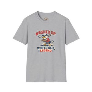 Washed Up Wiffle Ball Legend Shirt, Funny 4th of July Baseball T-Shirt, Patriotic Dad Tee image 7