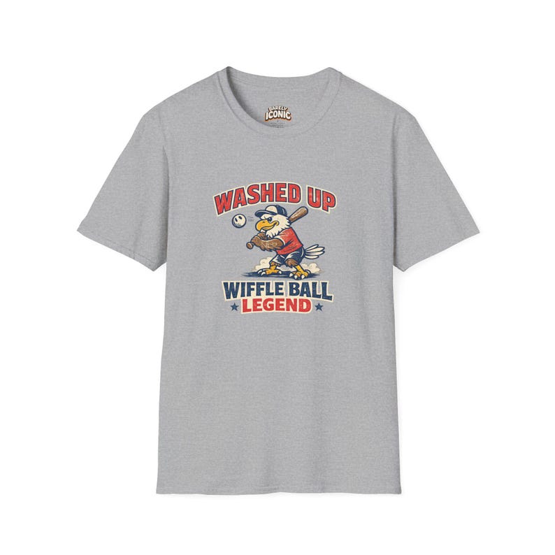 Washed Up Wiffle Ball Legend Shirt, Funny 4th of July Baseball T-Shirt, Patriotic Dad Tee image 7
