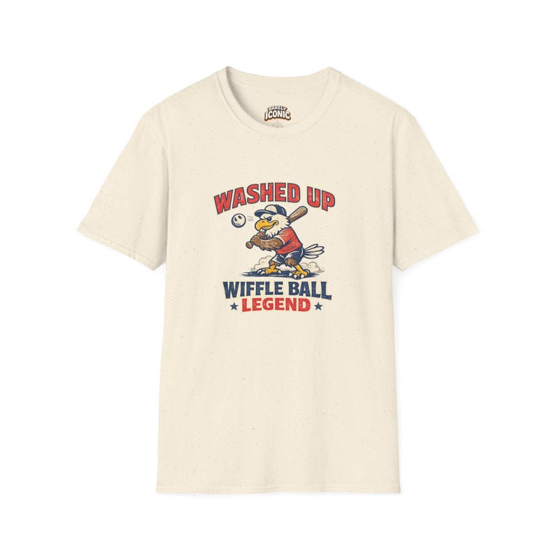 Washed Up Wiffle Ball Legend Shirt, Funny 4th of July Baseball T-Shirt, Patriotic Dad Tee image 8