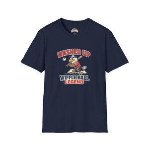 Washed Up Wiffle Ball Legend Shirt, Funny 4th of July Baseball T-Shirt, Patriotic Dad Tee image 11